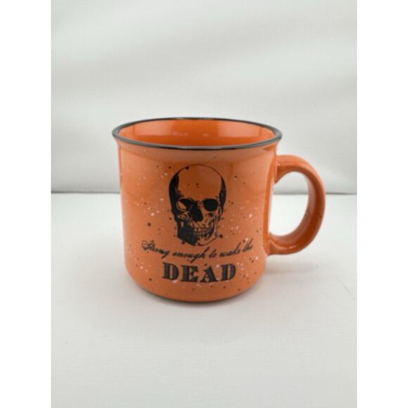 Prima Design Skull Mug "Strong Enough to Wake the Dead" Ceramic 16oz Mint - Picture 2 of 10